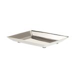 Tuxedo Collection Soap Dish, White Enamel/Stainless Steel